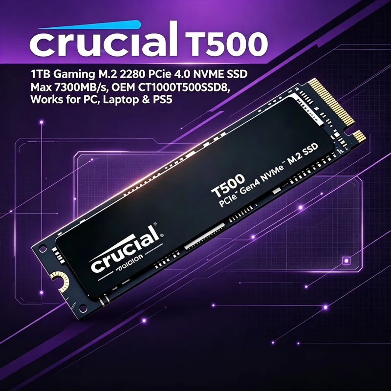 Gaming Console Ps5 - Crucial T500 2TB PCIe4.0 NVMe M.2