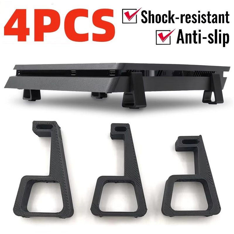 Gaming Console Stand - 4Pcs Cooling Horizontal Holder For PS4/Pro/Slim
