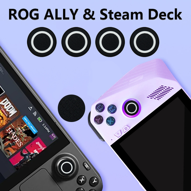 Console Gaming Steam - 4pcs Silicone Joystick Thumb Grips Protector