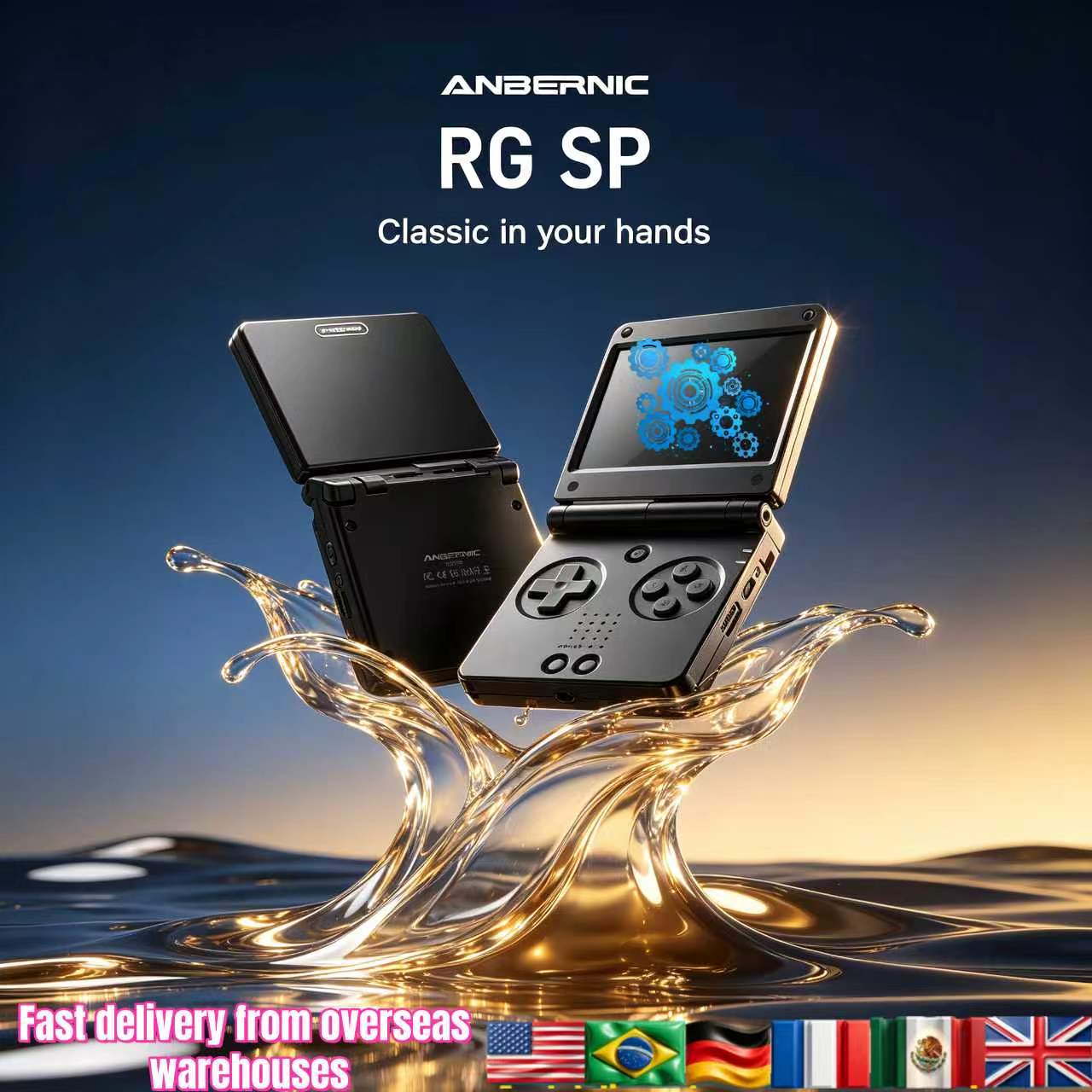 Gaming Console In Chinese - Anbernic RGSP Flip Classic Handheld Game