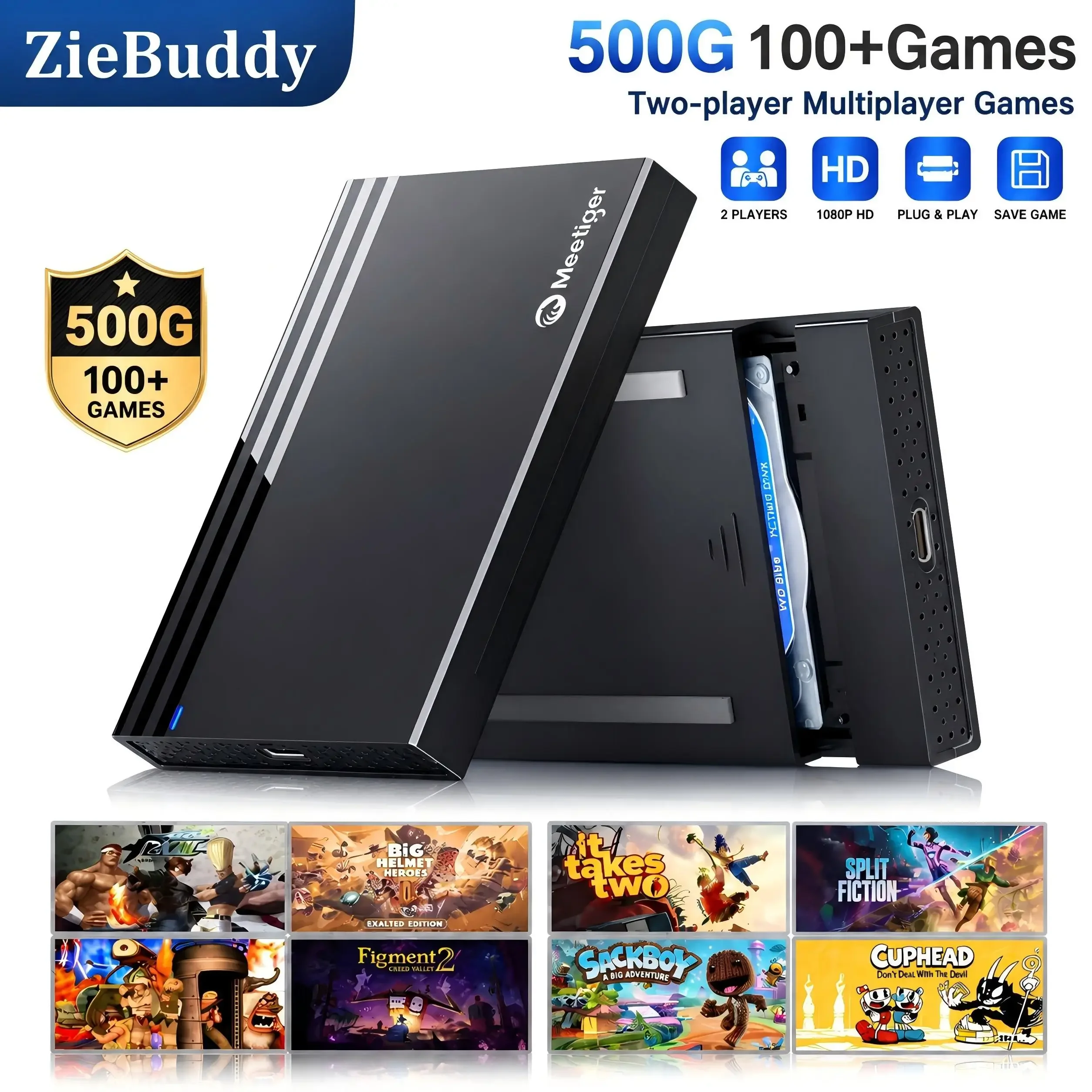Gaming Console Windows - ZieBuddy 500GB Gaming Console 110+ Preloaded