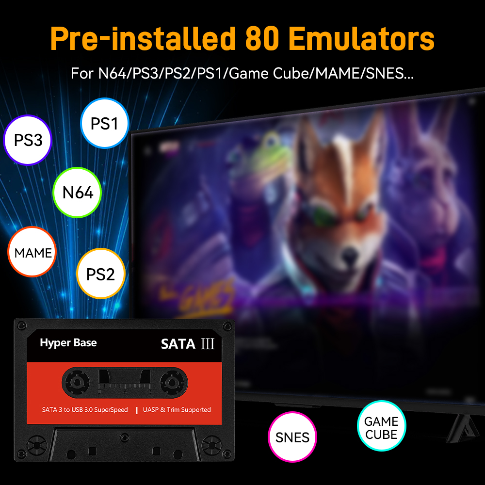 Batocera 500G/2T Emulator Game - Gaming Console In Chinese 评论和价格
