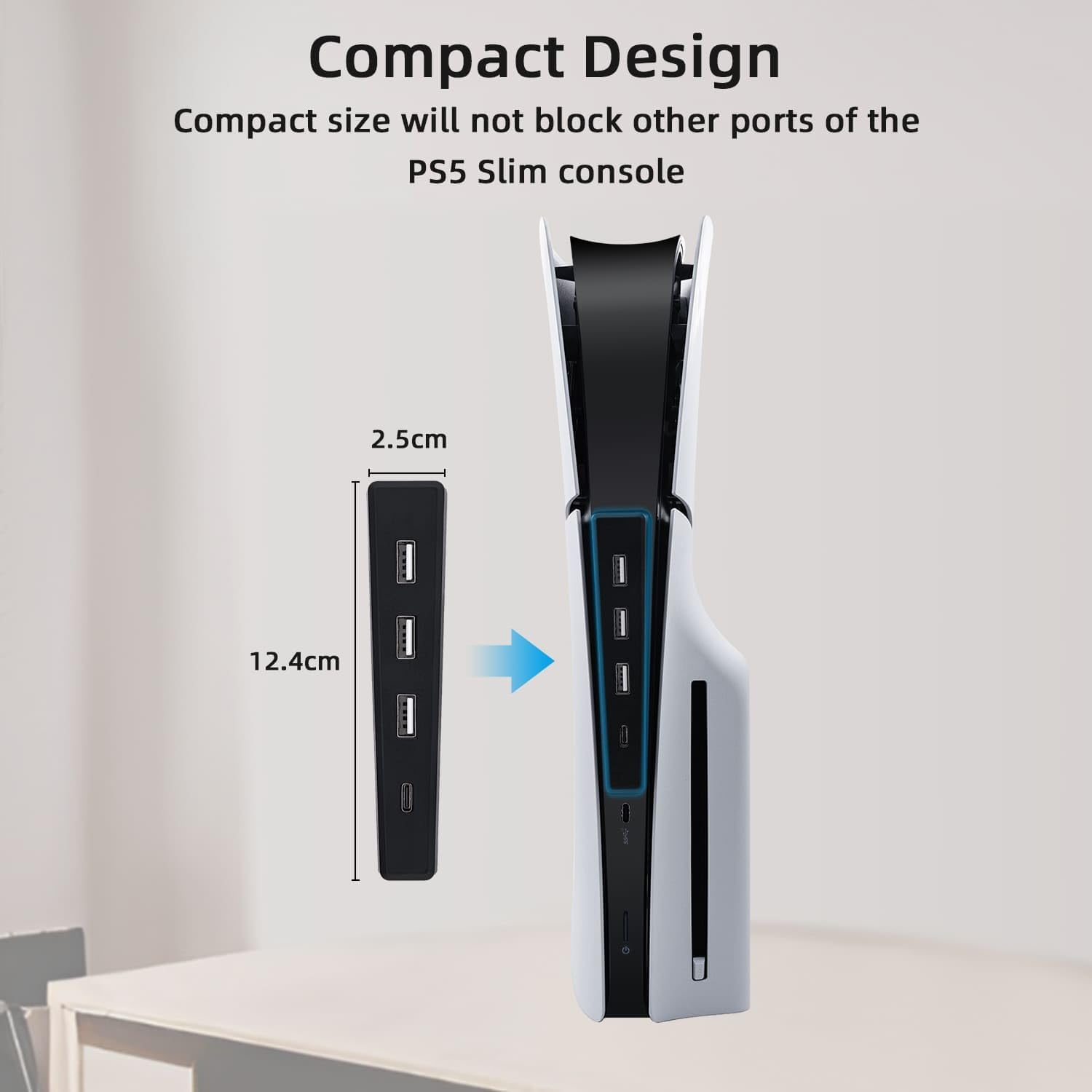 4 Ports USB Hub for PS5 Slim D - Gaming Console Ps5 评论和价格