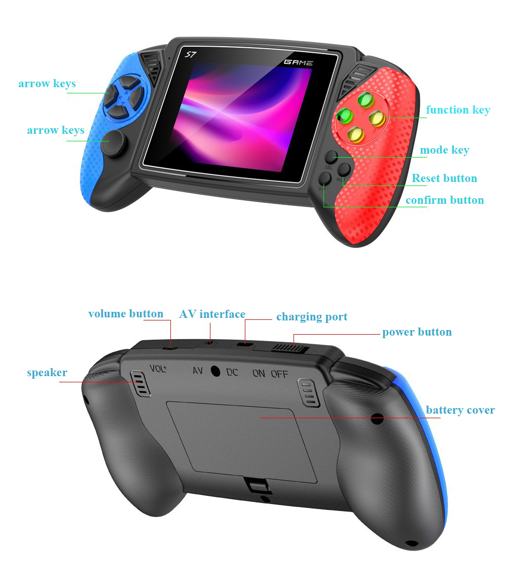 S7 Retro Handheld Game Console - Gaming Console In Chinese 评论和价格