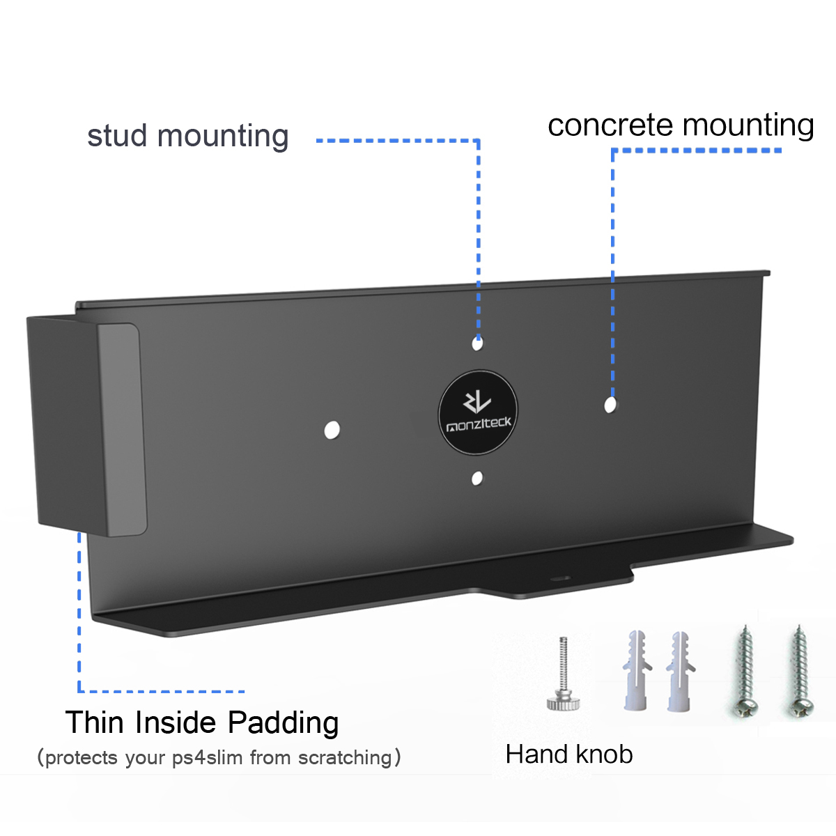 Monzlteck Wall Mount For PS4 S - Gaming Console Stand 评论和价格