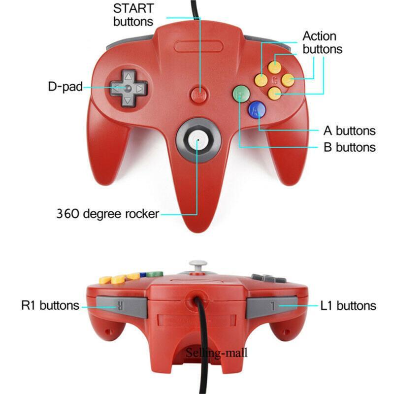 N64 Controller Classic USB Wir - Gaming Console Windows 评论和价格